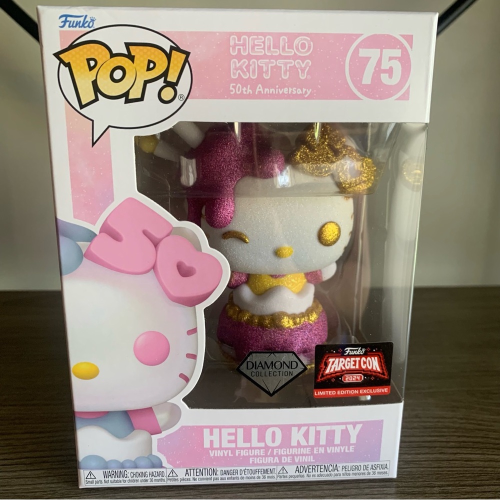 New Hello Kitty Funko Pop 50th Anniversary Diamond Collection Target Con 75